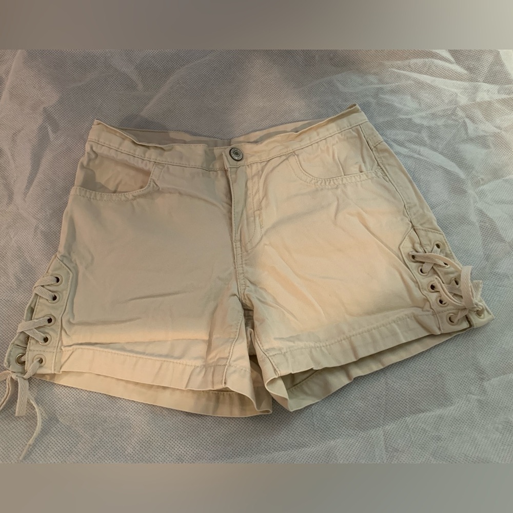 GAP Cream Lace-Up Shorts